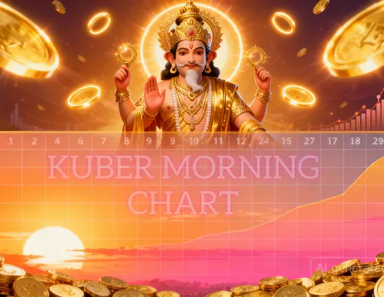 Kuber Morning Chart panel graph showing latest results and winning numbers